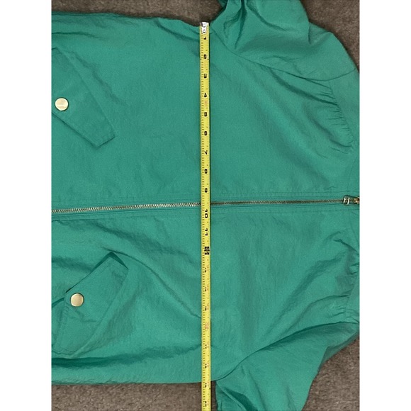 Chicos Zenergy Full Zip Jacket Size 0 (4/6) Green Zipper Pockets Casual Lined - Picture 4 of 9